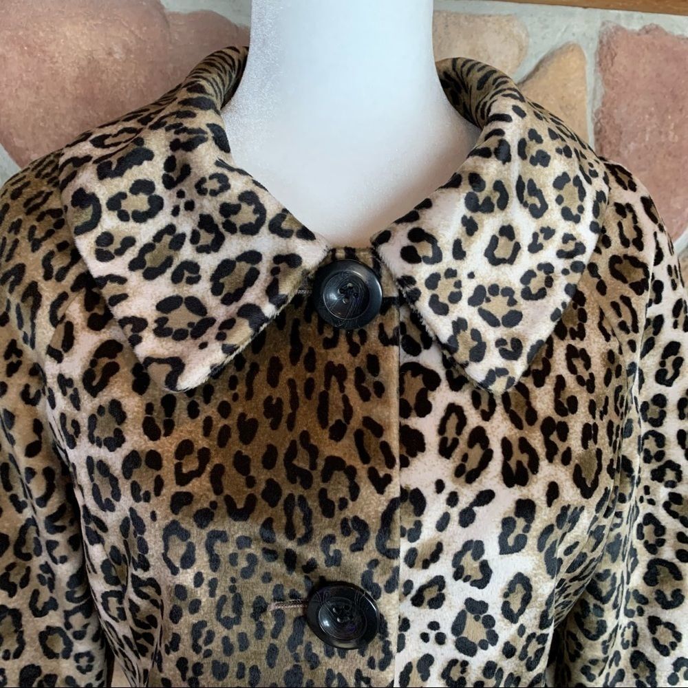 Rafaella Leopard Print Button-Front Jacket in Beige, Black and Brown - Picture 2 of 12